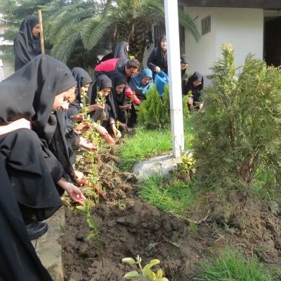 دانشگاه بنت الهدی صدر در روز درختکاری