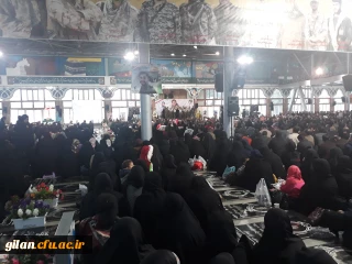 حضور گسترده دانشجو معلمان پردیس بنت الهدی صدر گیلان در مراسم سالگرد جوان ترین شهید مدافع حرم