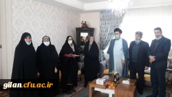 دیدار سرپرست پردیس بنت الهدی صدر رشت با مادر دانشجومعلم شهید پالیز کار 3