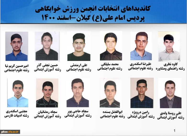 انتخابات انجمن ورزش خوابگاهی سال 1400 2