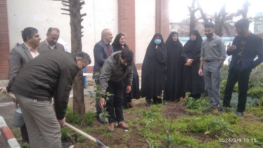 به مناسبت روز درختکاری تعدادی نهال در پردیس امام علی (ع) رشت کاشته شد 2