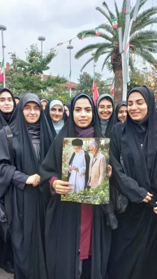 حضور گسترده مسئولین و دانشجویان دانشگاه فرهنگیان گیلان در " راهپیمایی 13 آبان " 2