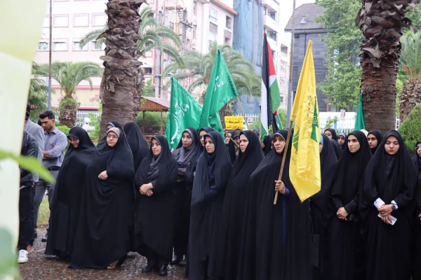 تجمع دانشجومعلمان اساتید و کارکنان پردیس های دانشگاه فرهنگیان استان گیلان در حمایت از مردم مظلوم غزه  2