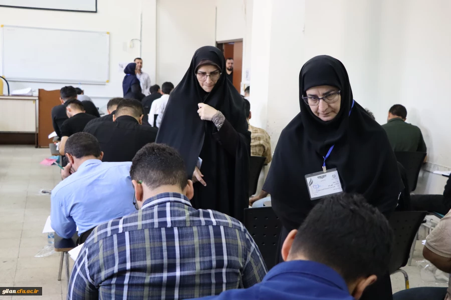 بازدید معاون آموزش ابتدایی وزارت آموزش و پرورش به همراه مدیرکل آموزش و پرورش استان گیلان از آزمون استخدامی آموزگاری سال ۱۴۰۴ در پردیس بنت الهدی صدر  2