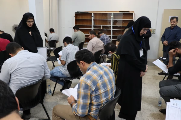 بازدید معاون آموزش ابتدایی وزارت آموزش و پرورش به همراه مدیرکل آموزش و پرورش استان گیلان از آزمون استخدامی آموزگاری سال ۱۴۰۴ در پردیس بنت الهدی صدر  5